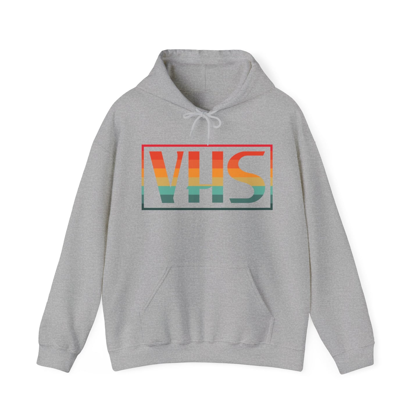 VHS Logo Retro Sunset Hoodie - Vintage, Retro, Old School, Classic 80's Unisex Heavy Blend Hooded Sweatshirt