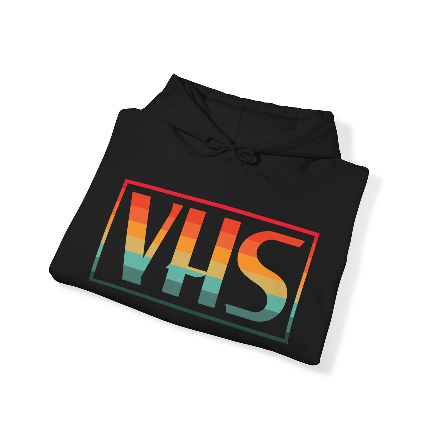 VHS Logo Retro Sunset Hoodie - Vintage, Retro, Old School, Classic 80's Unisex Heavy Blend Hooded Sweatshirt