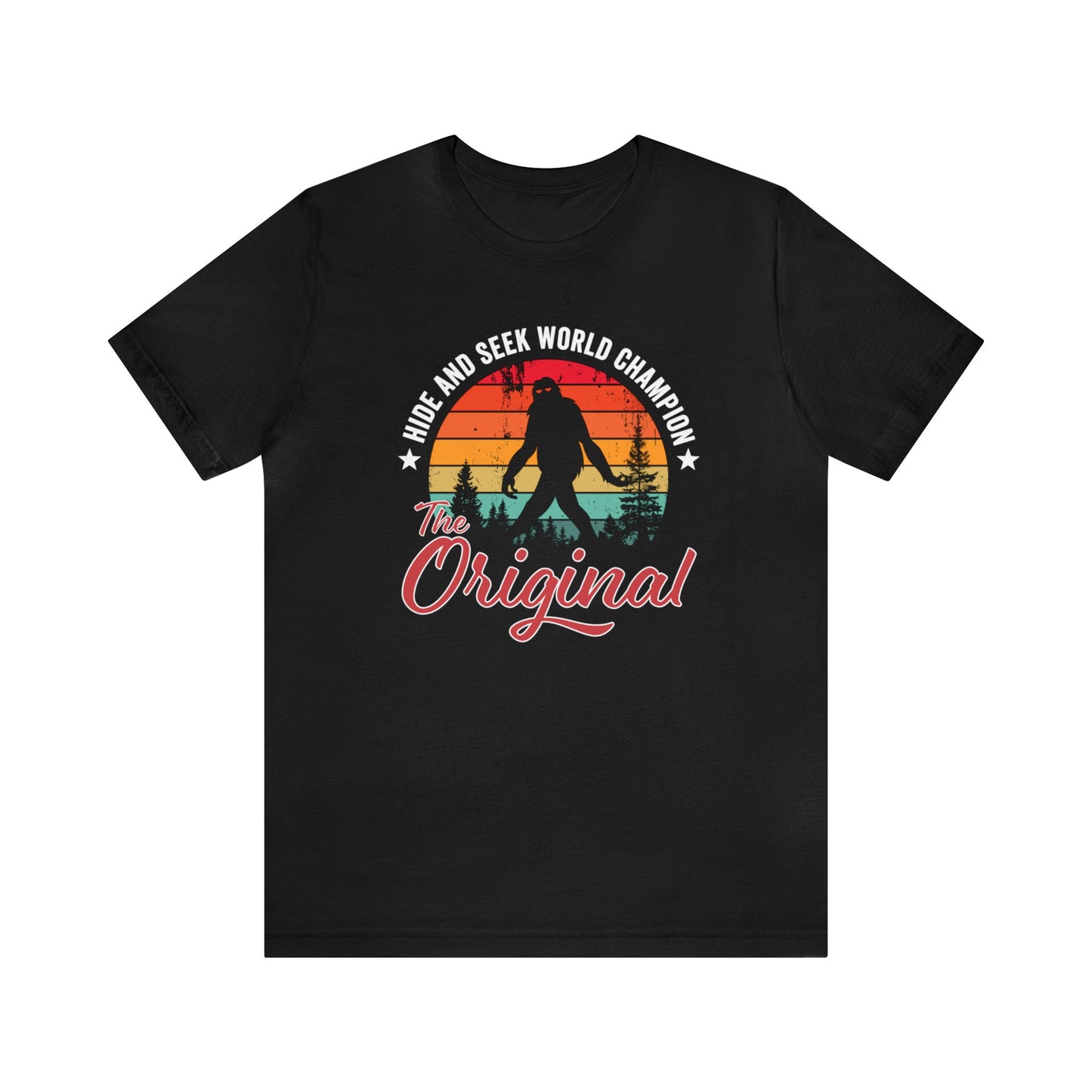 Bigfoot "The Original" Hide and Seek World Champion - Vintage T-Shirt - Unisex Short Sleeve Tee