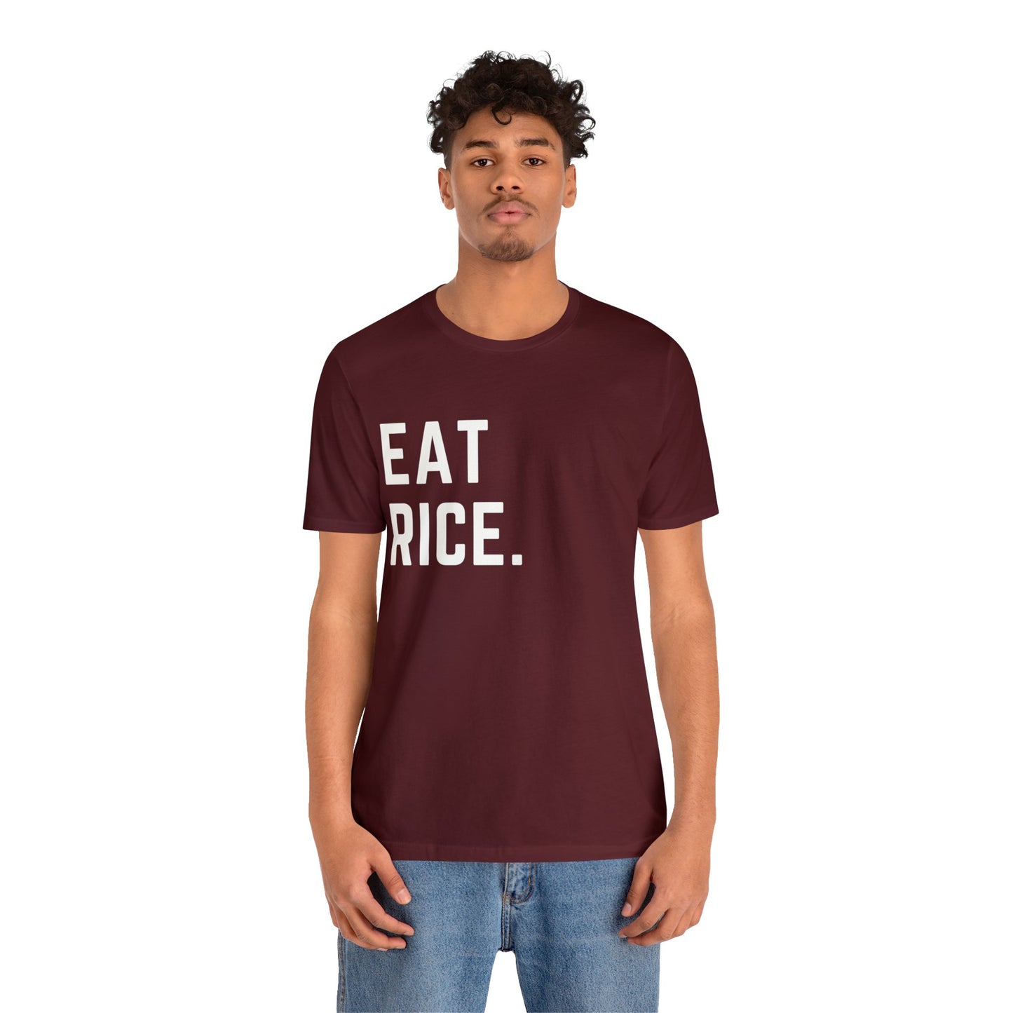 Eat Rice Meme Shirt - Vintage Retro Classic Nostalgic Japanese T-Shirt - Unisex Short Sleeve Tee