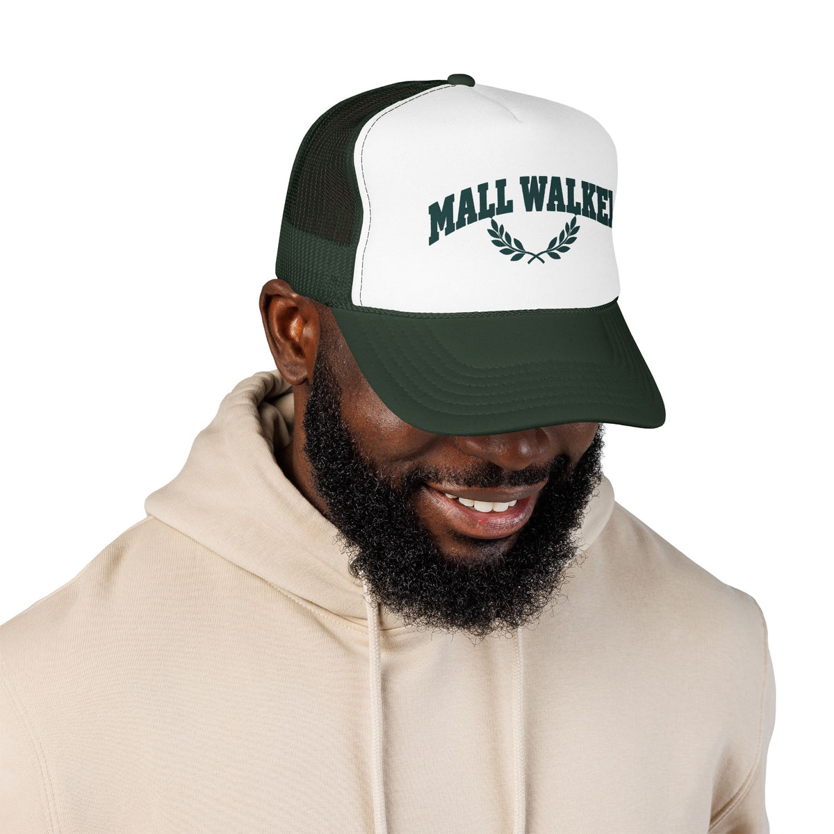 Mall Walker Laurel Crest Trucker Hat — Printed Snapback