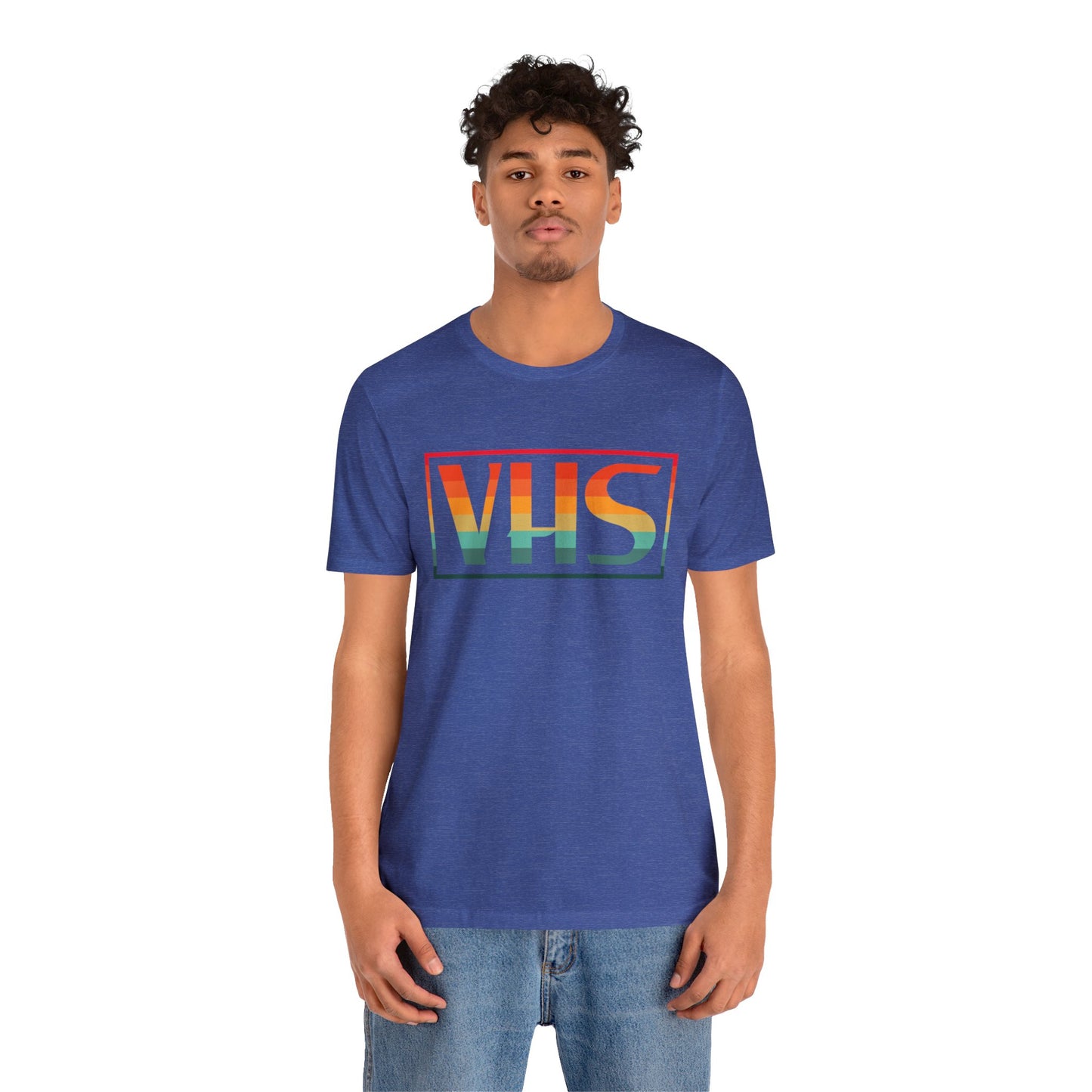 VHS Logo Retro Sunset T-Shirt - Vintage Retro Classic Nostalgic T-Shirt - Unisex Short Sleeve Tee