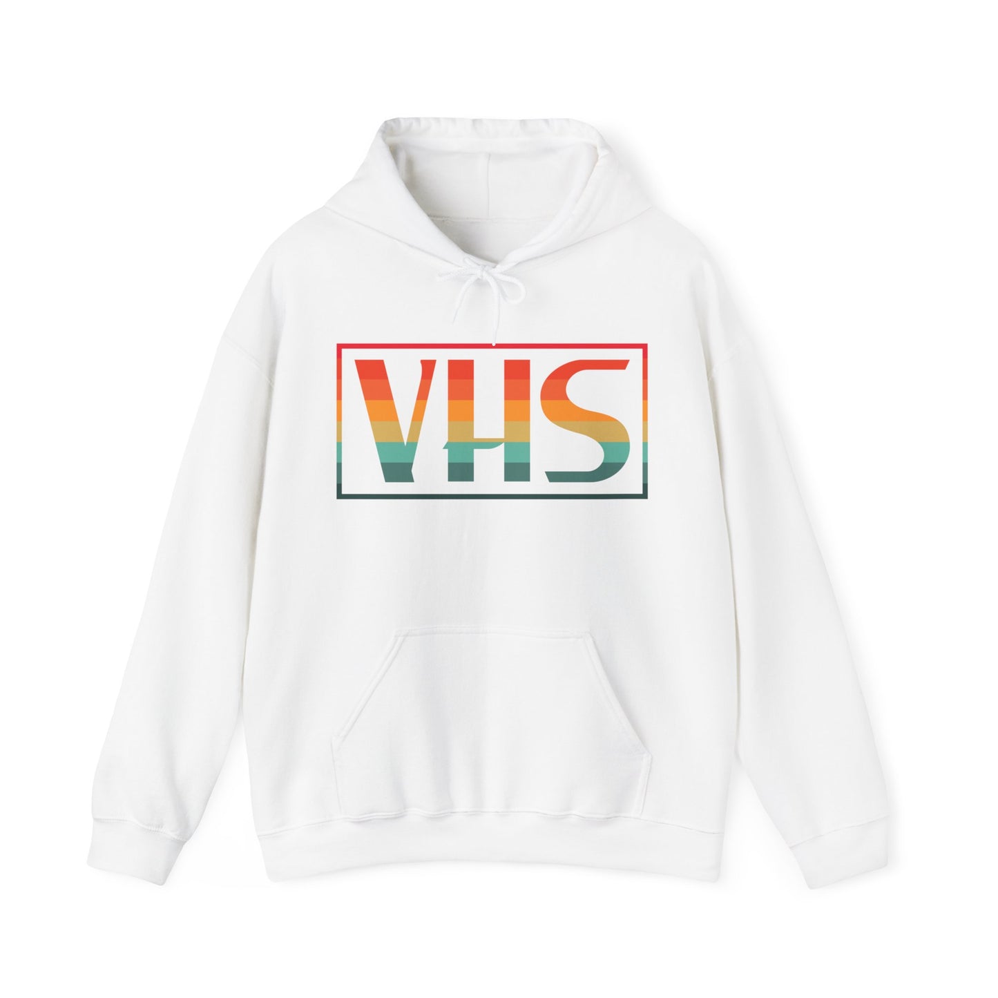 VHS Logo Retro Sunset Hoodie - Vintage, Retro, Old School, Classic 80's Unisex Heavy Blend Hooded Sweatshirt