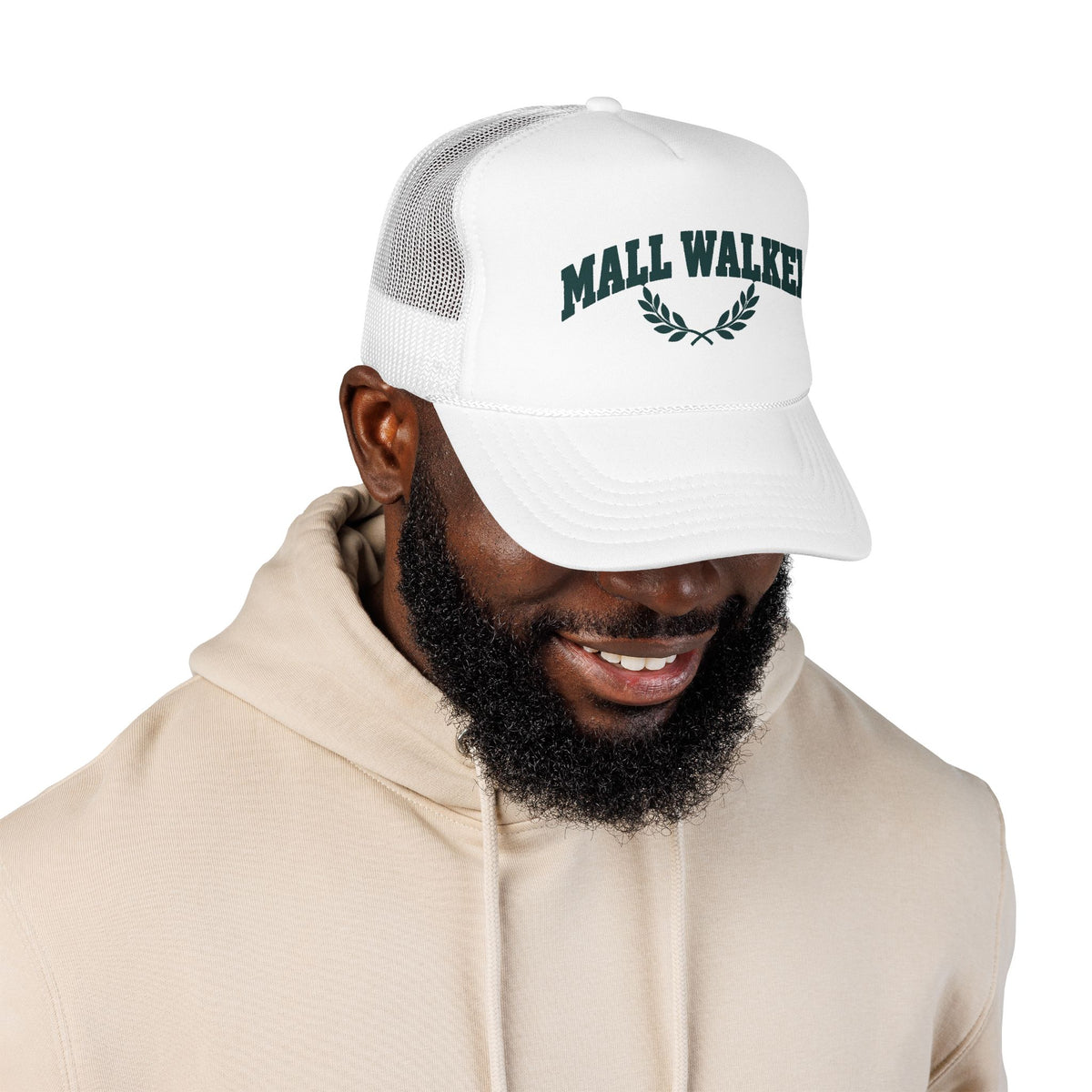 Mall Walker Laurel Crest Trucker Hat — Printed Snapback