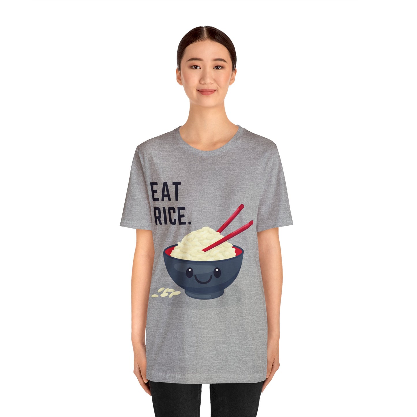 Eat Rice Shirt - Vintage Retro Classic Nostalgic Japanese T-Shirt - Unisex Short Sleeve Tee