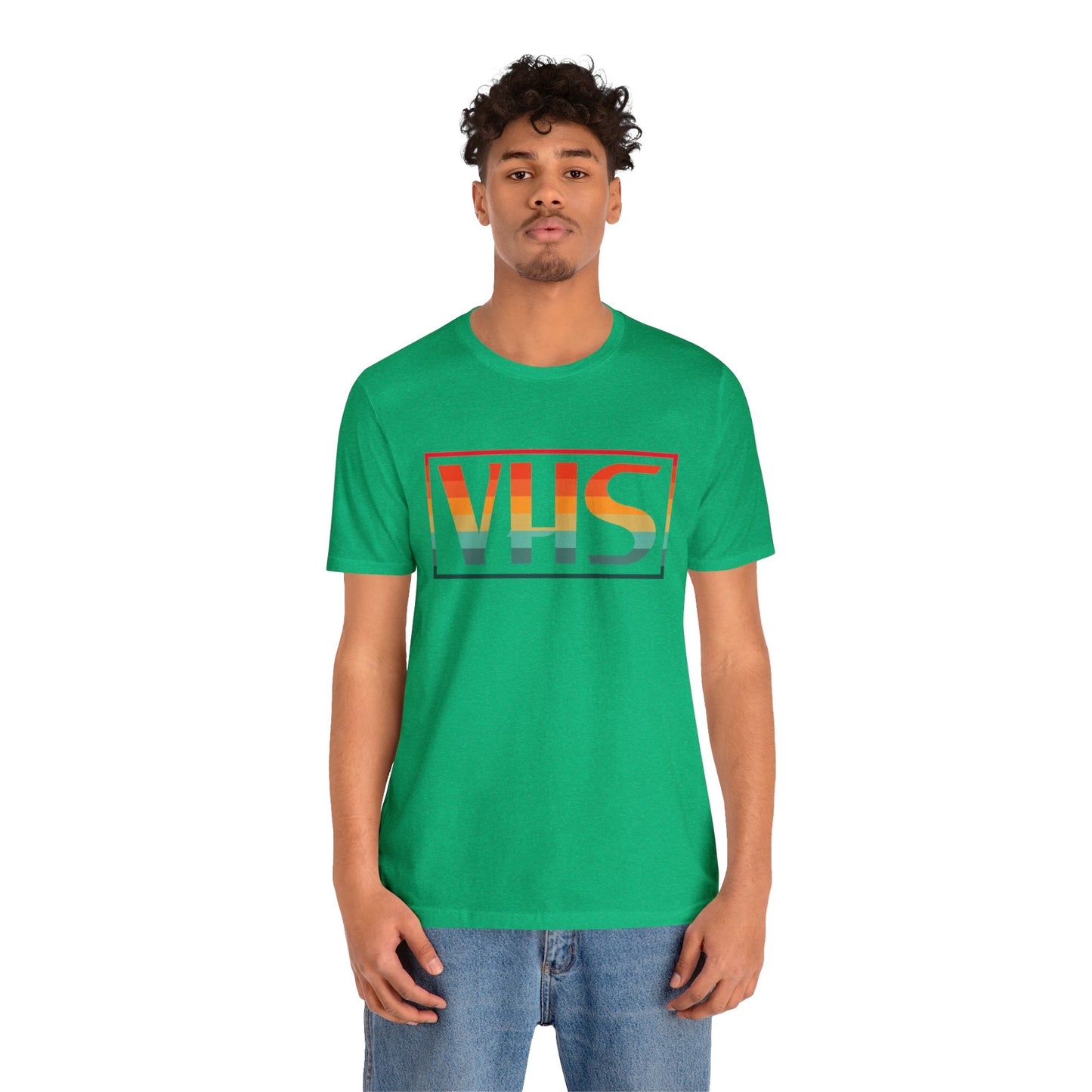 VHS Logo Retro Sunset T-Shirt - Vintage Retro Classic Nostalgic T-Shirt - Unisex Short Sleeve Tee