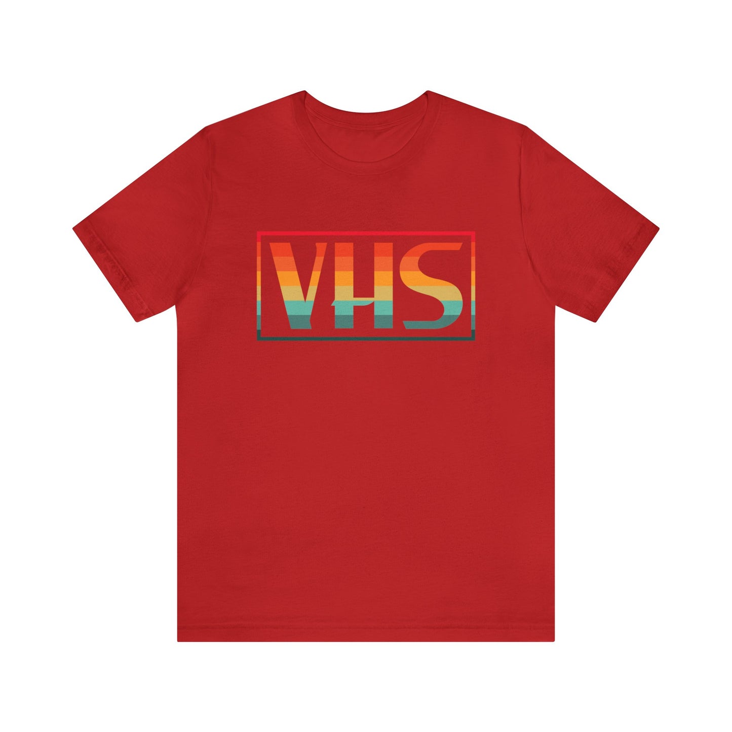 VHS Logo Retro Sunset T-Shirt - Vintage Retro Classic Nostalgic T-Shirt - Unisex Short Sleeve Tee