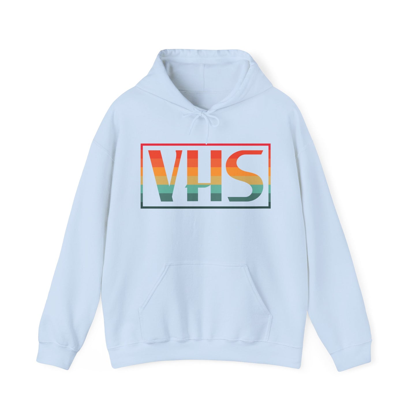 VHS Logo Retro Sunset Hoodie - Vintage, Retro, Old School, Classic 80's Unisex Heavy Blend Hooded Sweatshirt