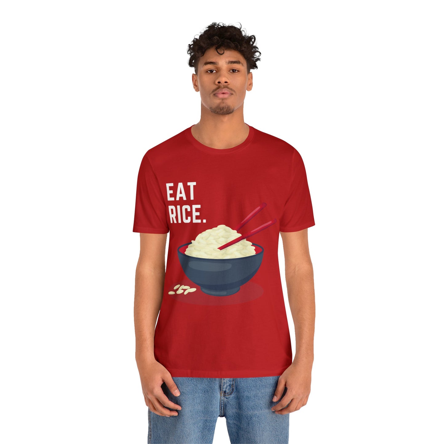 Eat Rice Shirt - Vintage Retro Classic Nostalgic Japanese T-Shirt - Unisex Short Sleeve Tee