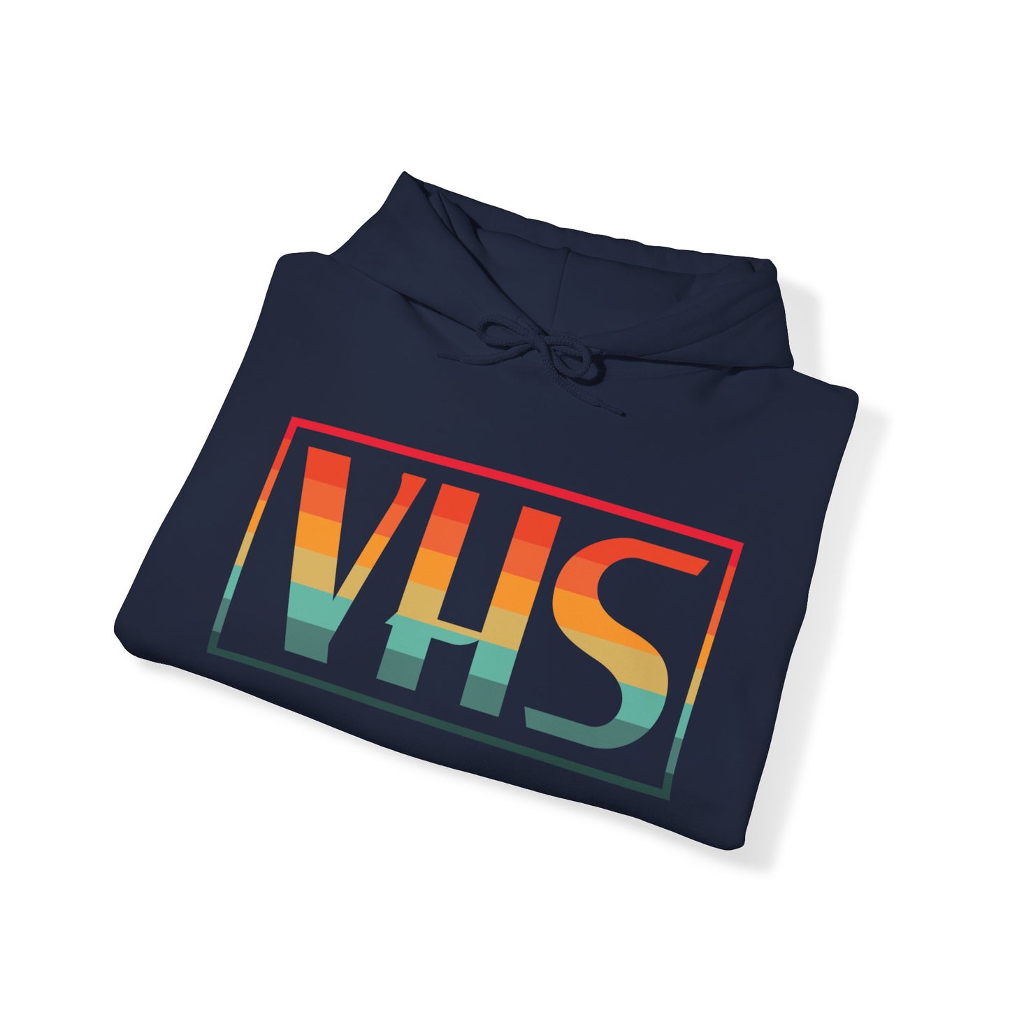 VHS Logo Retro Sunset Hoodie - Vintage, Retro, Old School, Classic 80's Unisex Heavy Blend Hooded Sweatshirt