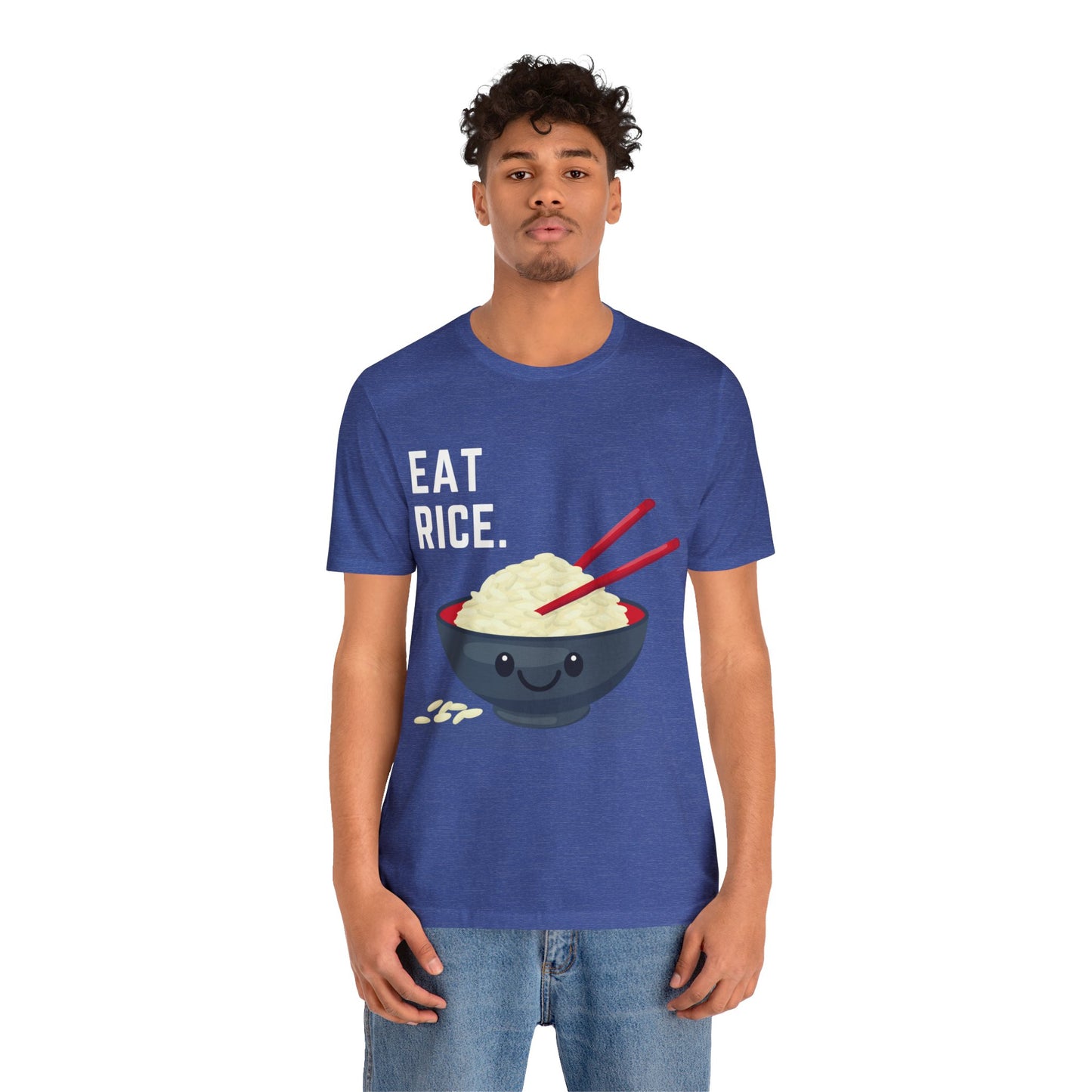 Eat Rice Shirt - Vintage Retro Classic Nostalgic Japanese T-Shirt - Unisex Short Sleeve Tee