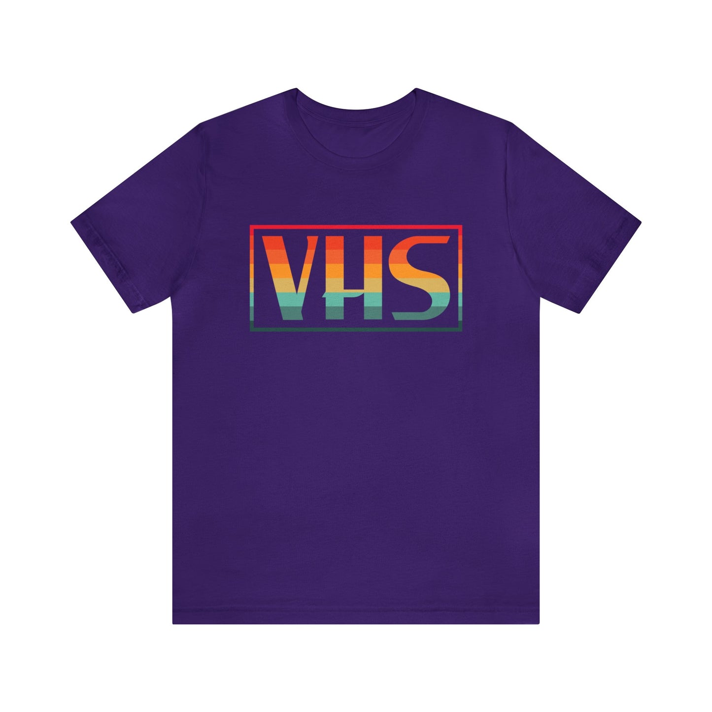 VHS Logo Retro Sunset T-Shirt - Vintage Retro Classic Nostalgic T-Shirt - Unisex Short Sleeve Tee