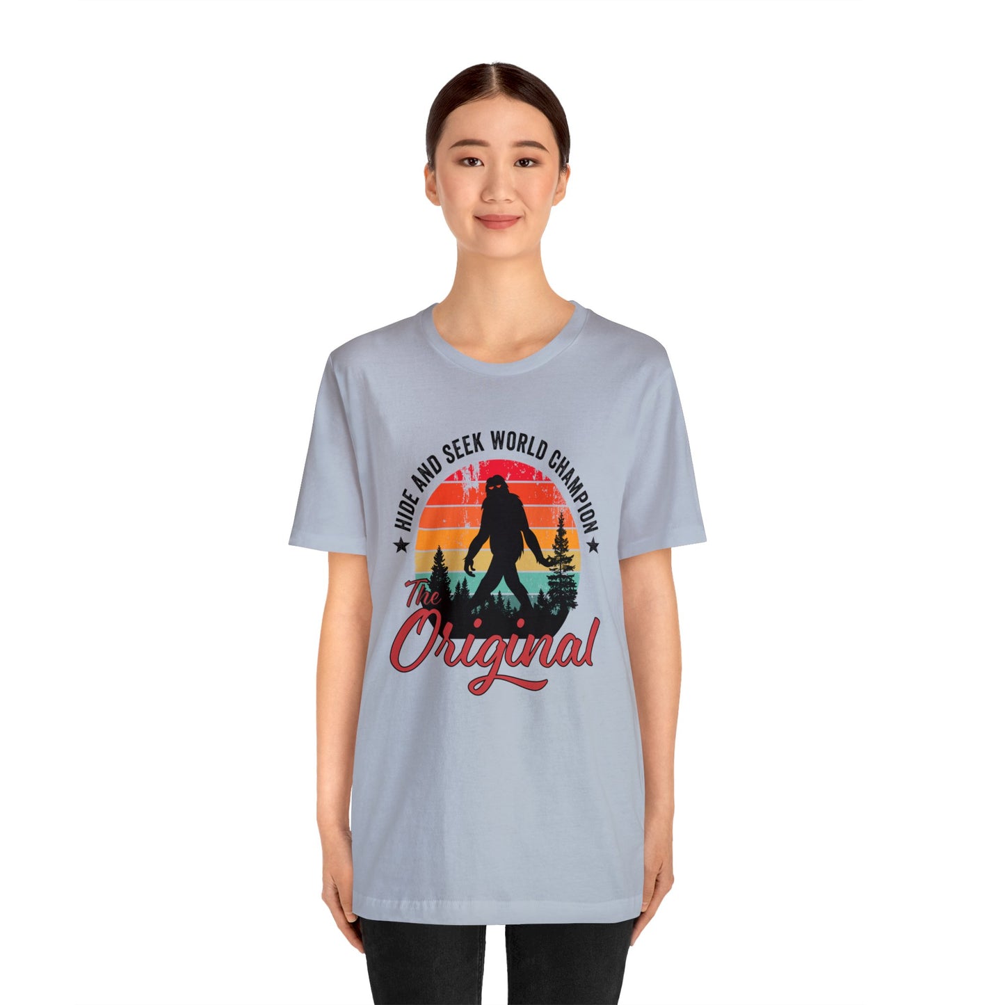 Bigfoot "The Original" Hide and Seek World Champion - Vintage T-Shirt - Unisex Short Sleeve Tee