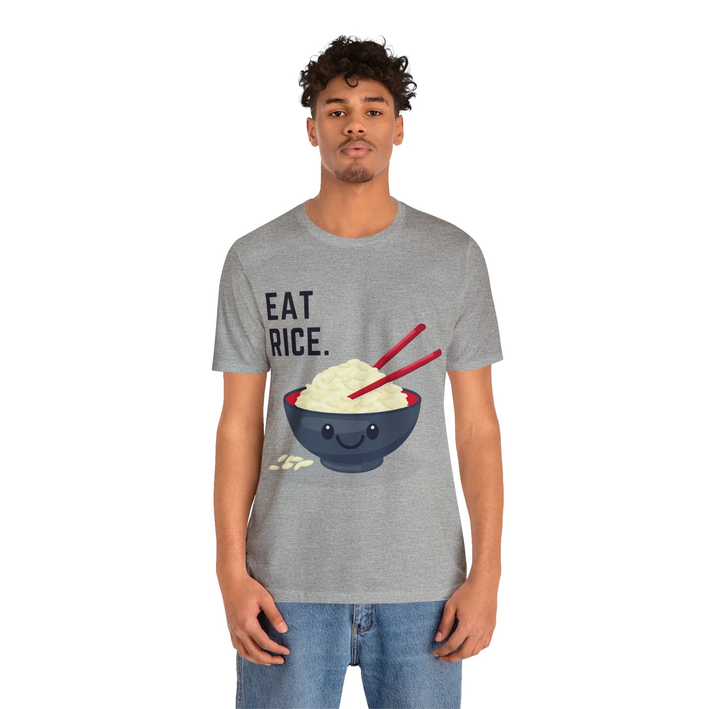 Eat Rice Shirt - Vintage Retro Classic Nostalgic Japanese T-Shirt - Unisex Short Sleeve Tee