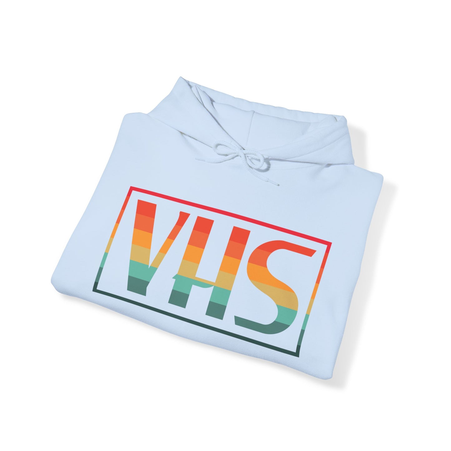 VHS Logo Retro Sunset Hoodie - Vintage, Retro, Old School, Classic 80's Unisex Heavy Blend Hooded Sweatshirt