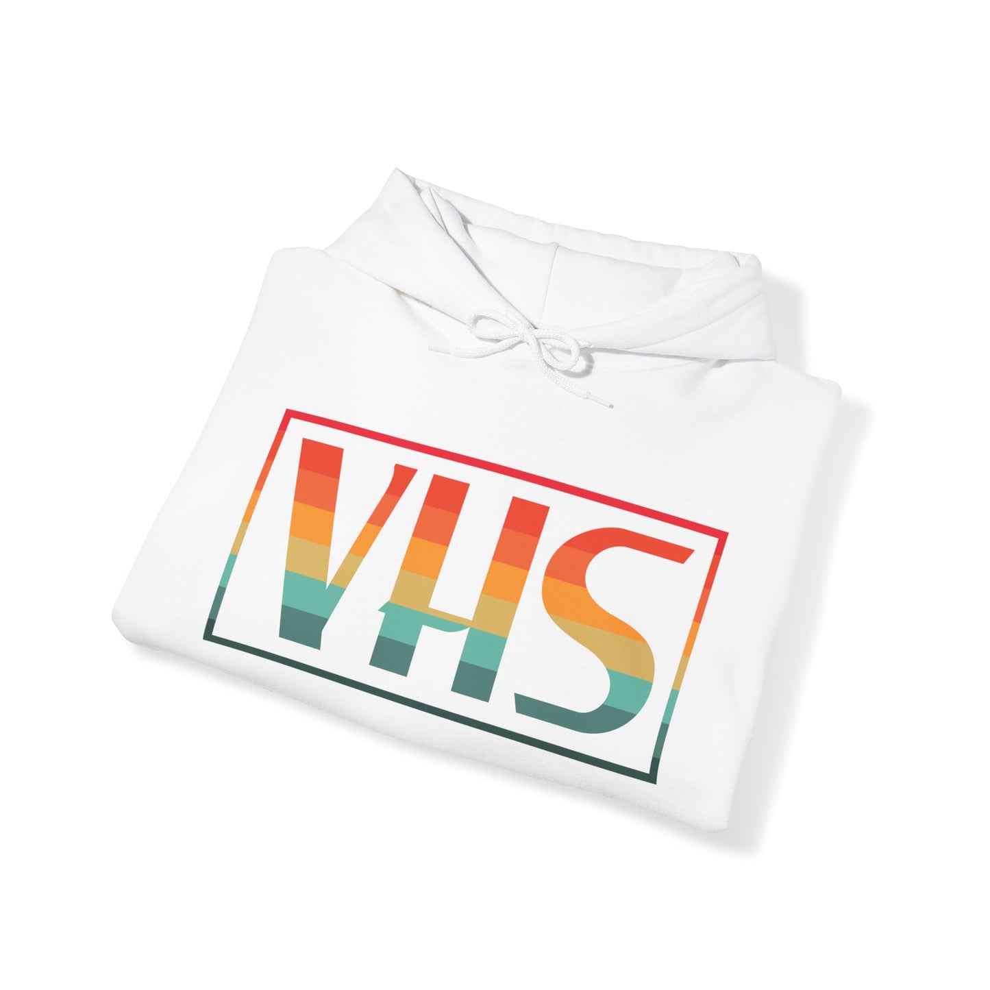 VHS Logo Retro Sunset Hoodie - Vintage, Retro, Old School, Classic 80's Unisex Heavy Blend Hooded Sweatshirt