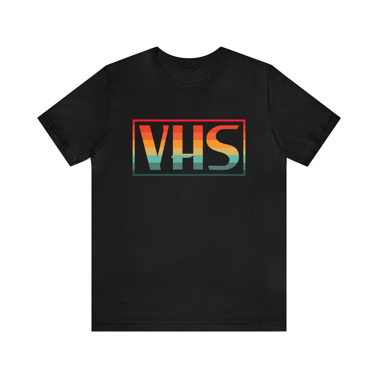 VHS Logo Retro Sunset T-Shirt - Vintage Retro Classic Nostalgic T-Shirt - Unisex Short Sleeve Tee