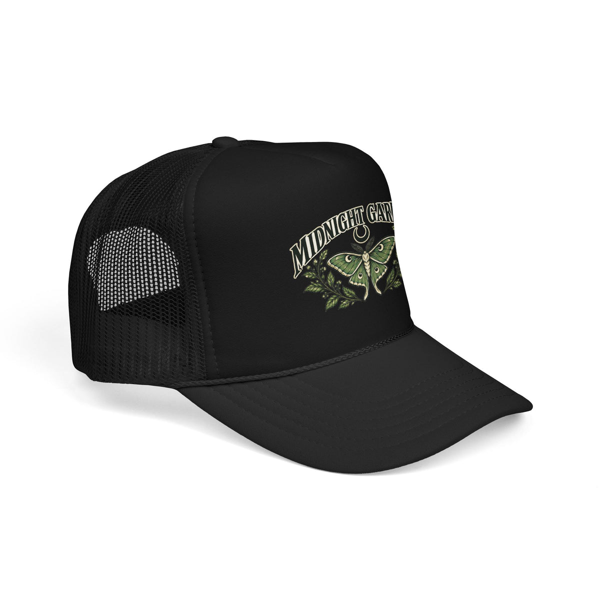 Midnight Garden Moth Foam Trucker Hat
