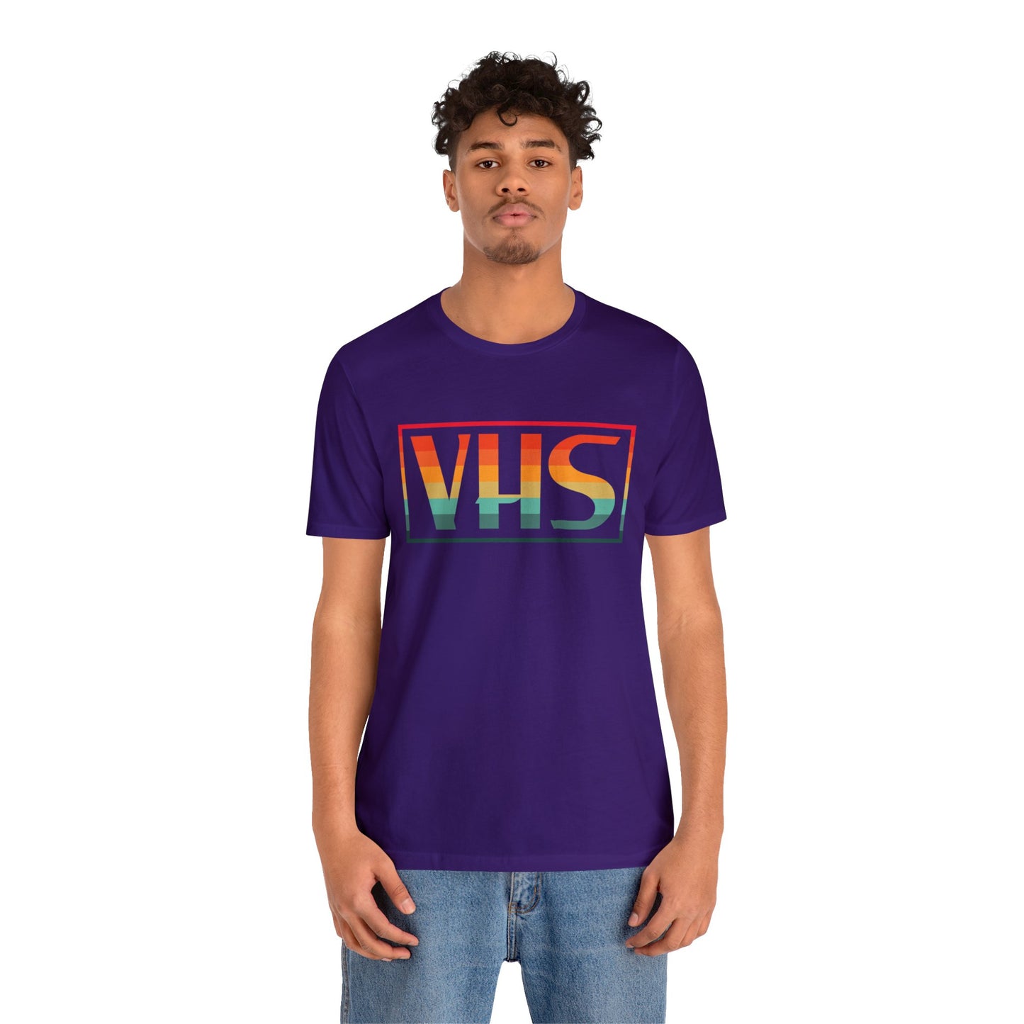 VHS Logo Retro Sunset T-Shirt - Vintage Retro Classic Nostalgic T-Shirt - Unisex Short Sleeve Tee