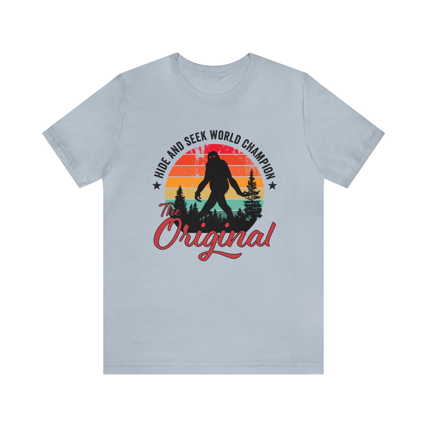 Bigfoot "The Original" Hide and Seek World Champion - Vintage T-Shirt - Unisex Short Sleeve Tee