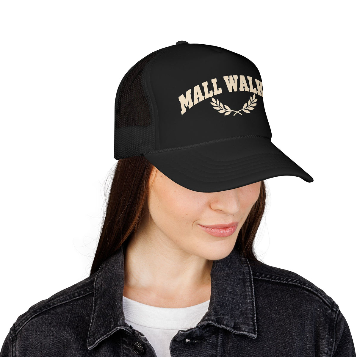 Mall Walker Laurel Crest Trucker Hat — Printed Snapback