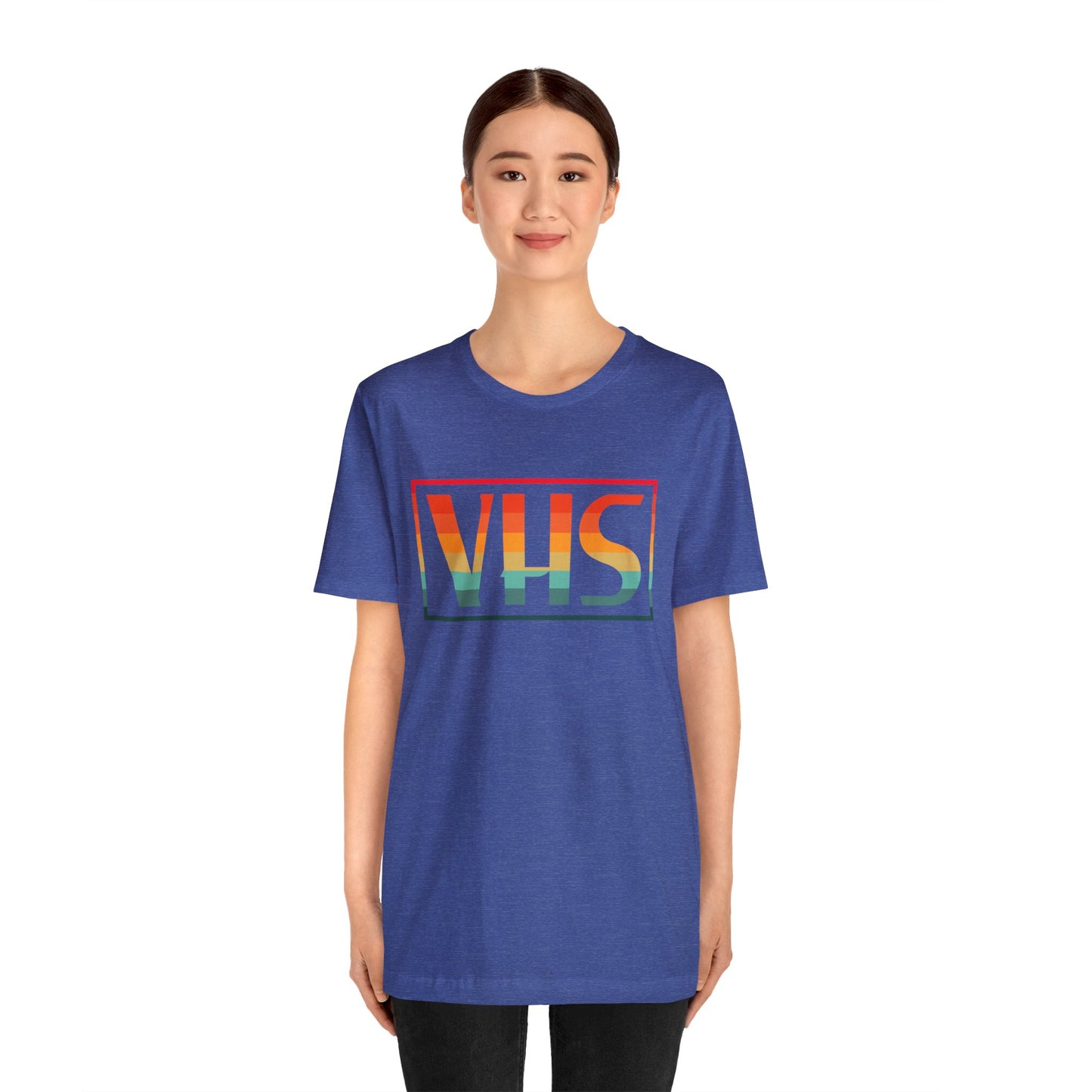 VHS Logo Retro Sunset T-Shirt - Vintage Retro Classic Nostalgic T-Shirt - Unisex Short Sleeve Tee