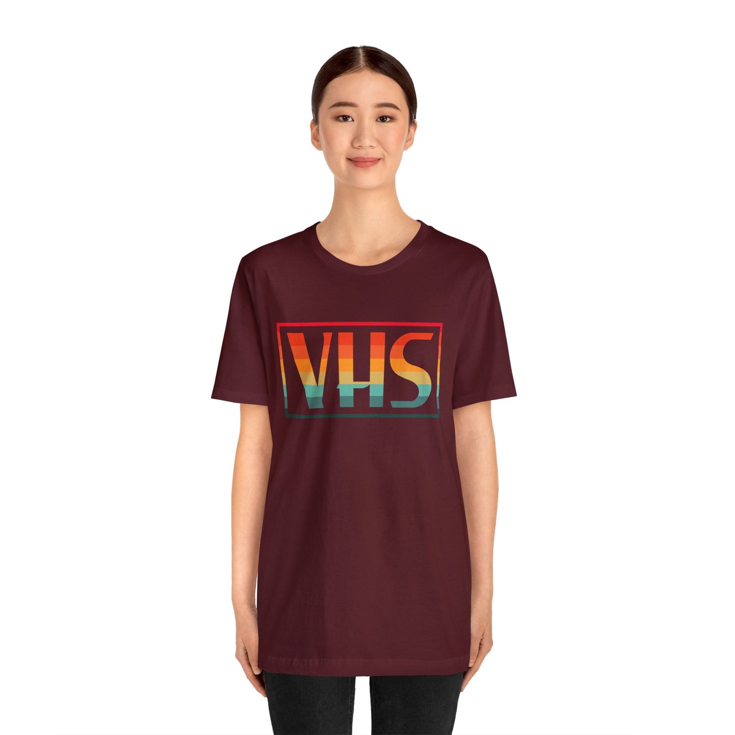 VHS Logo Retro Sunset T-Shirt - Vintage Retro Classic Nostalgic T-Shirt - Unisex Short Sleeve Tee